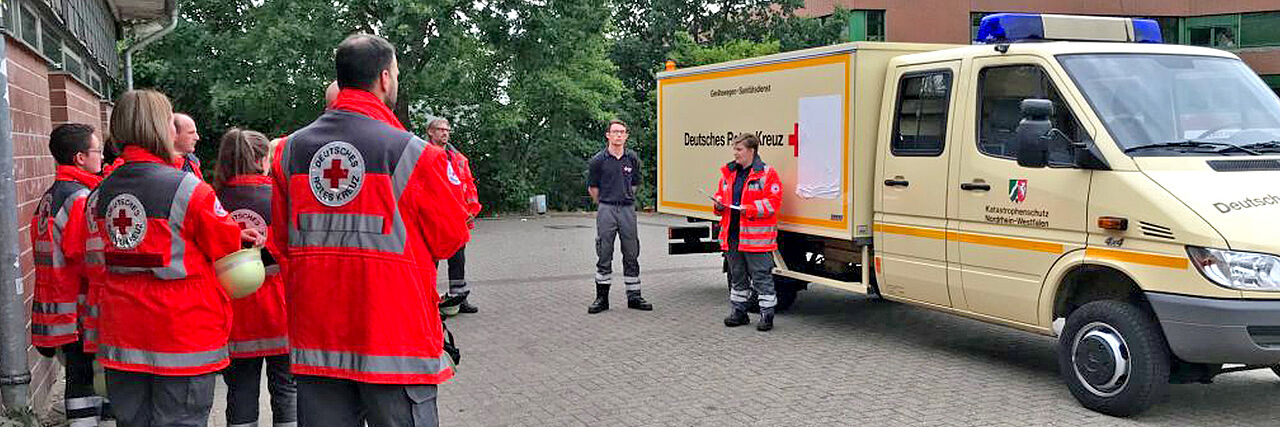 Einsatzbesprechung DRK-Katastrophenschutz